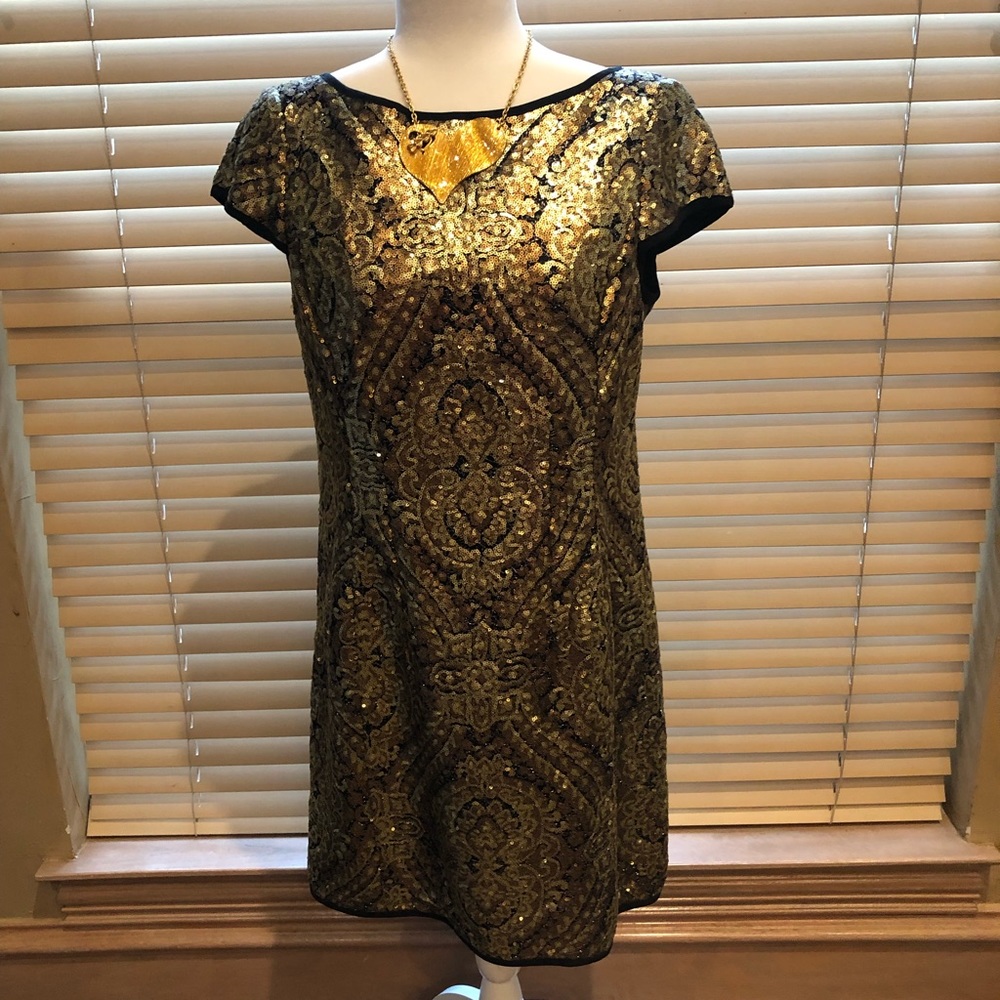 Sequined lined dress in medium